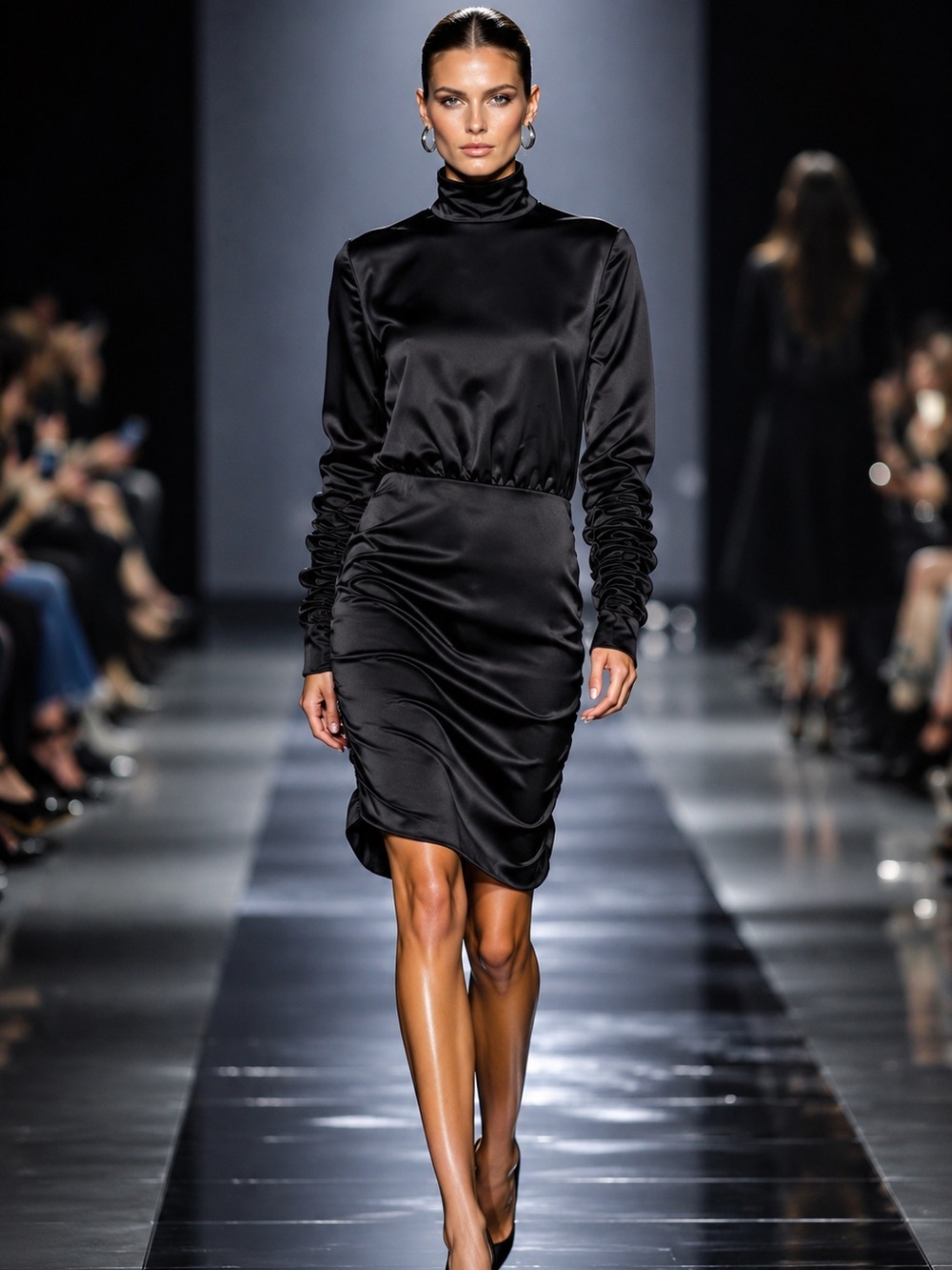 Danielle Guizio turtleneck knee-length dress with tags sizeM